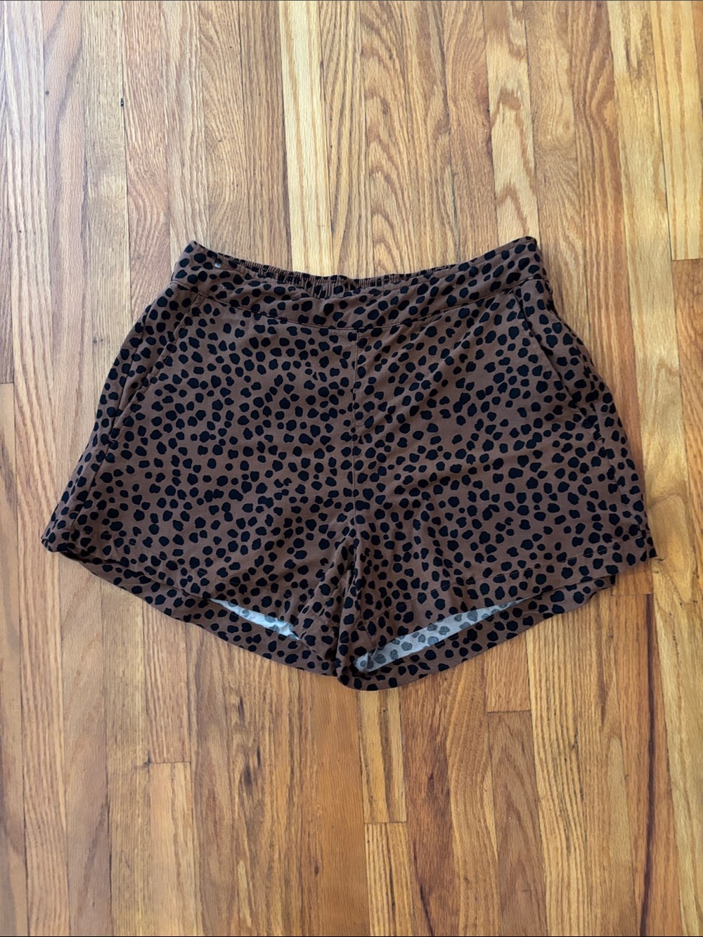 Old Navy Brown Leopard-Spot High Waist Shorts